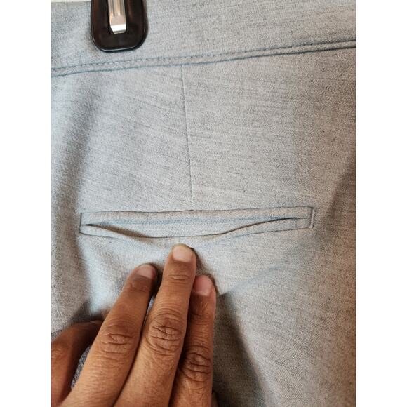 H&M Heather Gray Slacks Womens Sz 14 Trouser Work Office Pants Flat Front Career - Picture 15 of 16